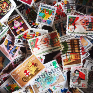 クリスマスの使用済み切手