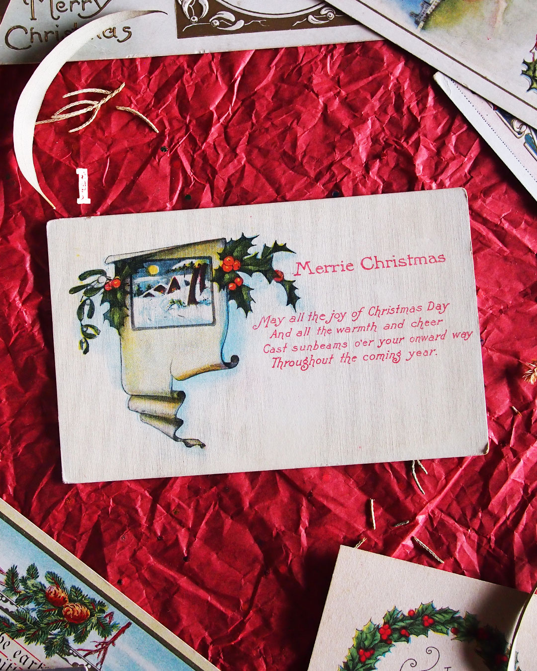 クリスマスのポストカード