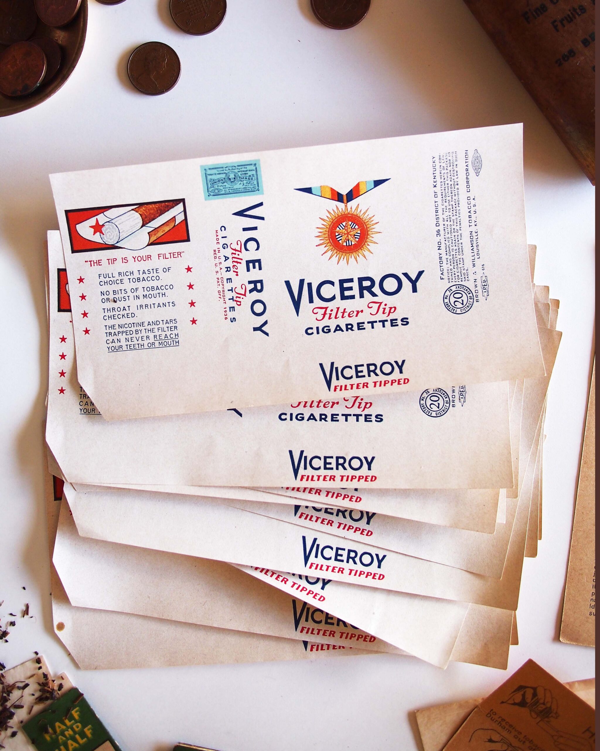 たばこのパッケージラベル