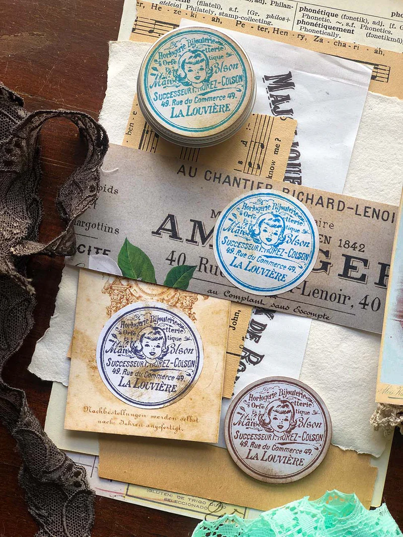【MIC MOC】 ‘VINTAGE FRENCH TOILETRY LABEL’ RUBBER STAMP